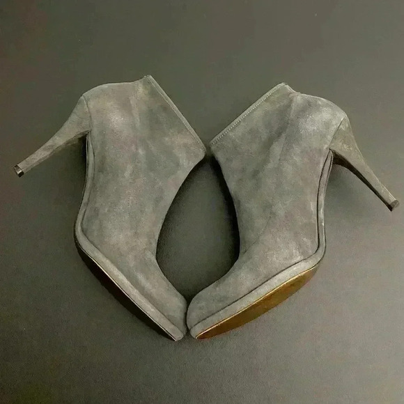 Stuart Weitzman Leather Suede Stretch Sock Booties Office Siren Corpcore - Picture 2 of 9